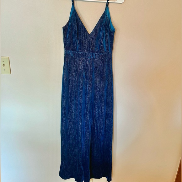 Francesca's Collections Pants - Blue & Silver Velvet Jumpsuit from Francesca’s, Size S